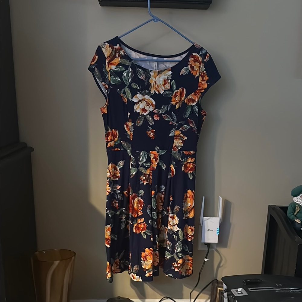 Gilli Pleated Orange and Pink Sundress